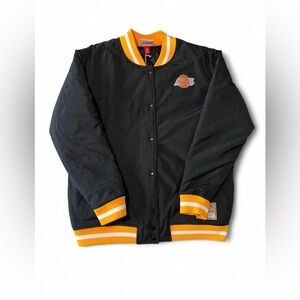Men’s Mitchell & Ness Black and Yellow Los Angeles Lakers Puffer Jacket